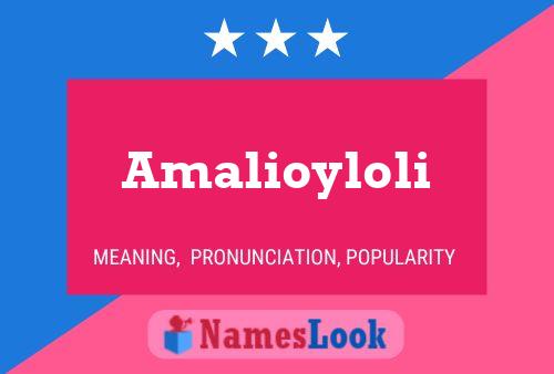 Amalioyloli Name Poster