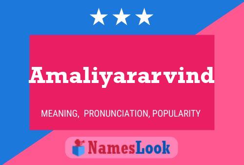 Amaliyararvind Name Poster