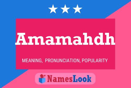 Amamahdh Name Poster