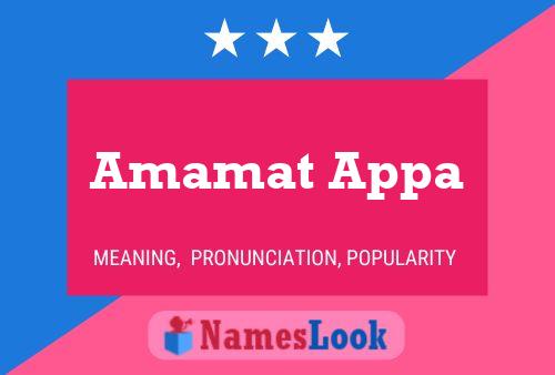 Amamat Appa Name Poster