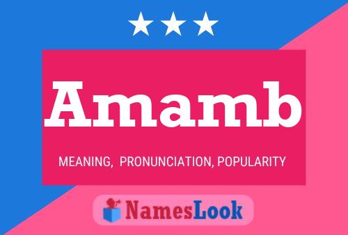 Amamb Name Poster