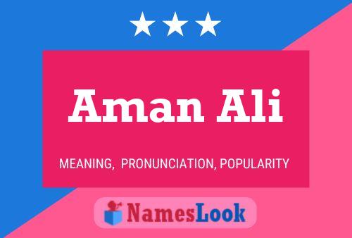 Aman Ali Name Poster