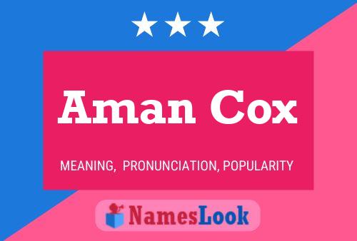 Aman Cox Name Poster