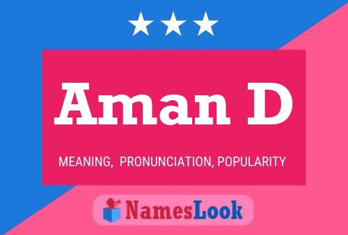 Aman D Name Poster