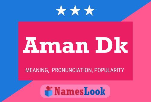 Aman Dk Name Poster