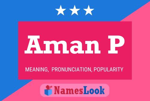 Aman P Name Poster