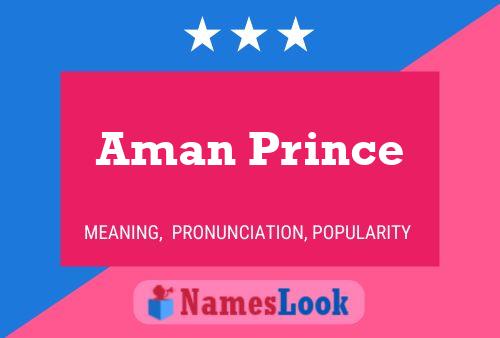 Aman Prince Name Poster