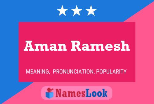 Aman Ramesh Name Poster