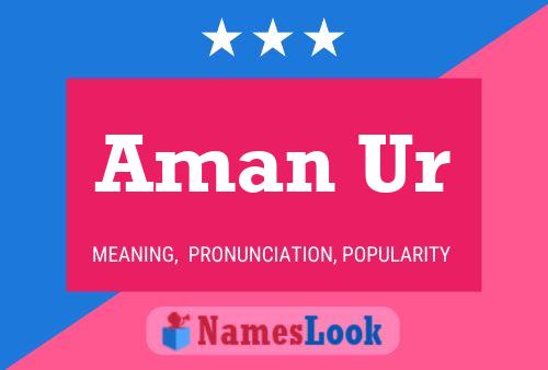 Aman Ur Name Poster