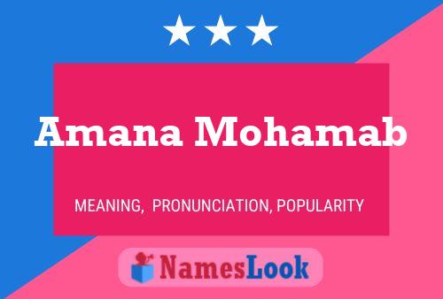 Amana Mohamab Name Poster