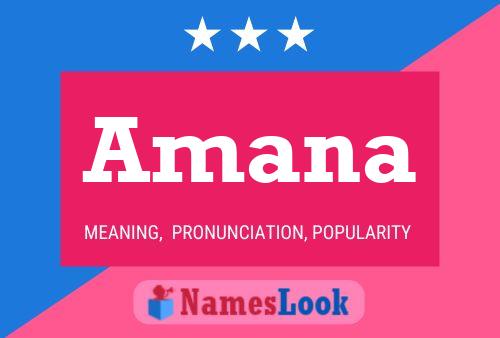 Amana Name Poster