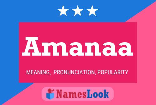 Amanaa Name Poster