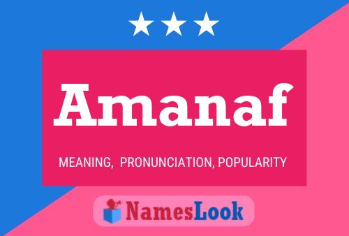 Amanaf Name Poster