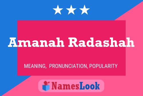 Amanah Radashah Name Poster