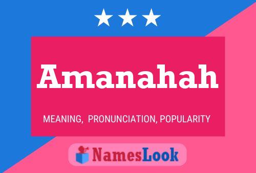 Amanahah Name Poster