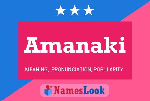 Amanaki Name Poster