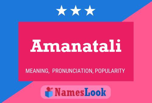 Amanatali Name Poster