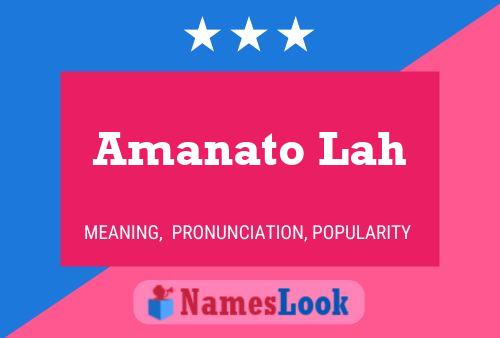 Amanato Lah Name Poster