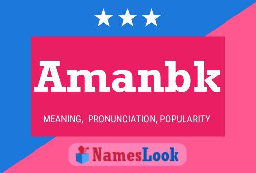 Amanbk Name Poster