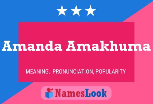 Amanda Amakhuma Name Poster