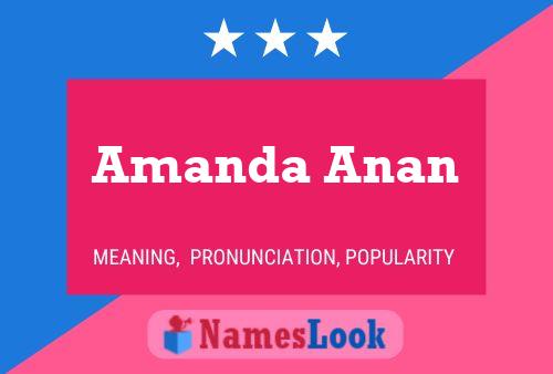 Amanda Anan Name Poster