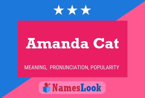 Amanda Cat Name Poster