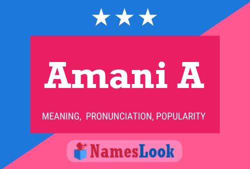 Amani A Name Poster