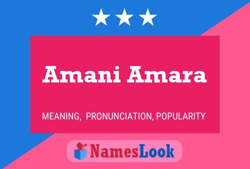 Amani Amara Name Poster