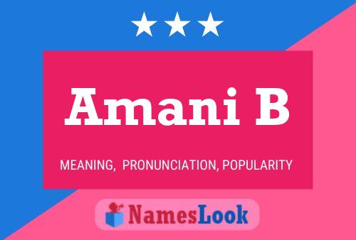 Amani B Name Poster