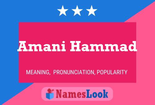 Amani Hammad Name Poster