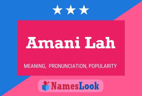 Amani Lah Name Poster