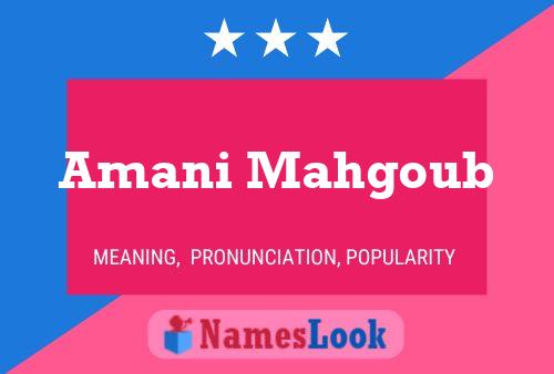 Amani Mahgoub Name Poster