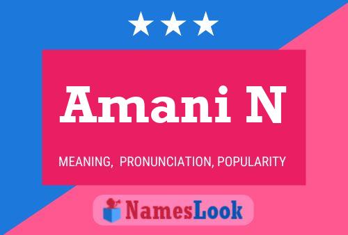 Amani N Name Poster