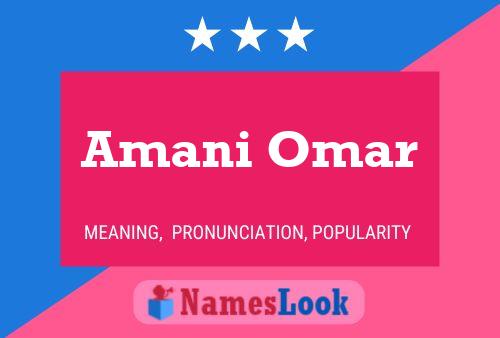 Amani Omar Name Poster