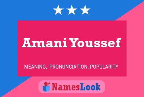 Amani Youssef Name Poster