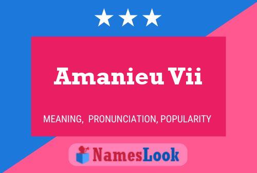 Amanieu Vii Name Poster