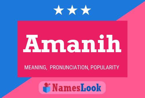 Amanih Name Poster