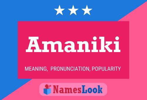 Amaniki Name Poster