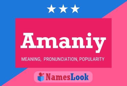 Amaniy Name Poster