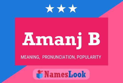 Amanj B Name Poster