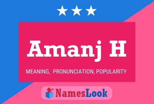 Amanj H Name Poster