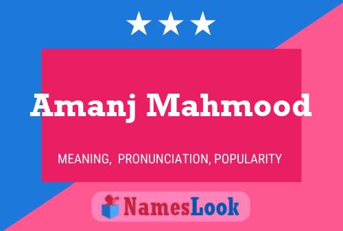 Amanj Mahmood Name Poster