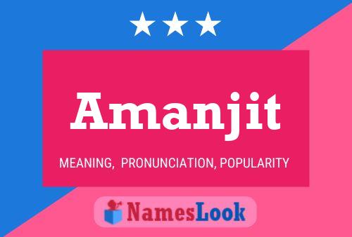 Amanjit Name Poster