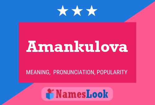 Amankulova Name Poster