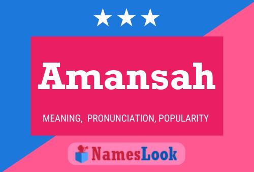 Amansah Name Poster