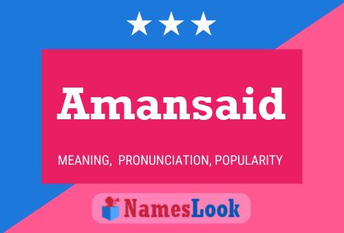 Amansaid Name Poster