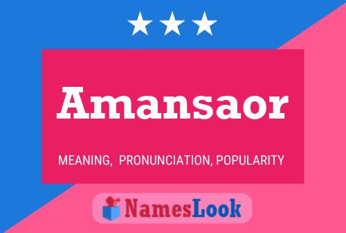 Amansaor Name Poster