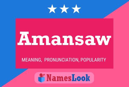 Amansaw Name Poster