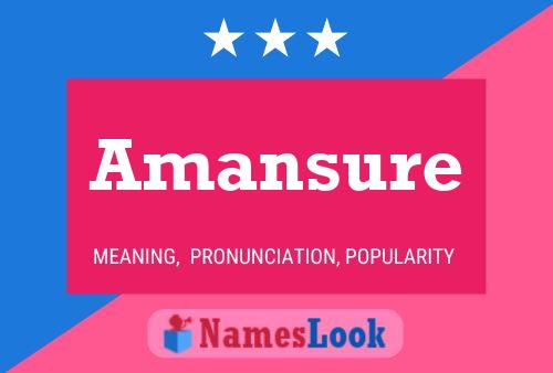 Amansure Name Poster