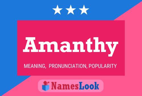 Amanthy Name Poster